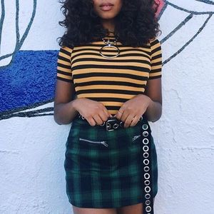 LF Plaid Mini Skirt